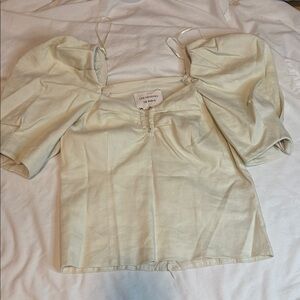 Les Coyotes de Paris Cream Puff Sleeve Top S